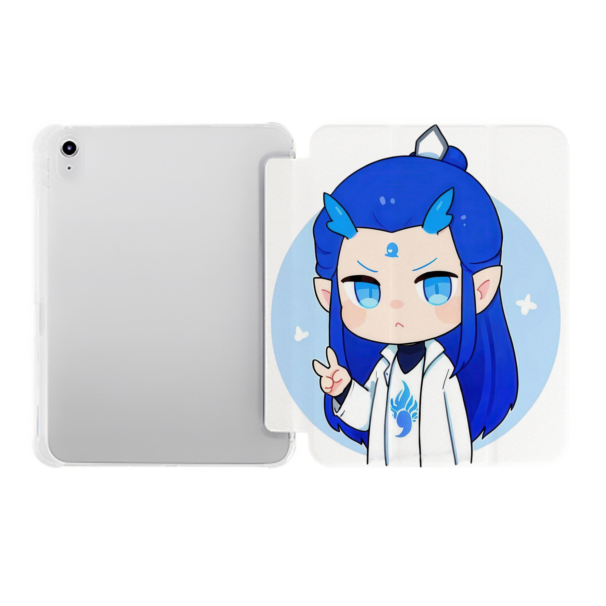 （画像用） Ne Zha 2 ナタ 魔童の大暴れ IPad ケース ペン収納付き 三つ折りスタンド PUレザー×シリコン 対応機種9.5/10.5/10.9インチ